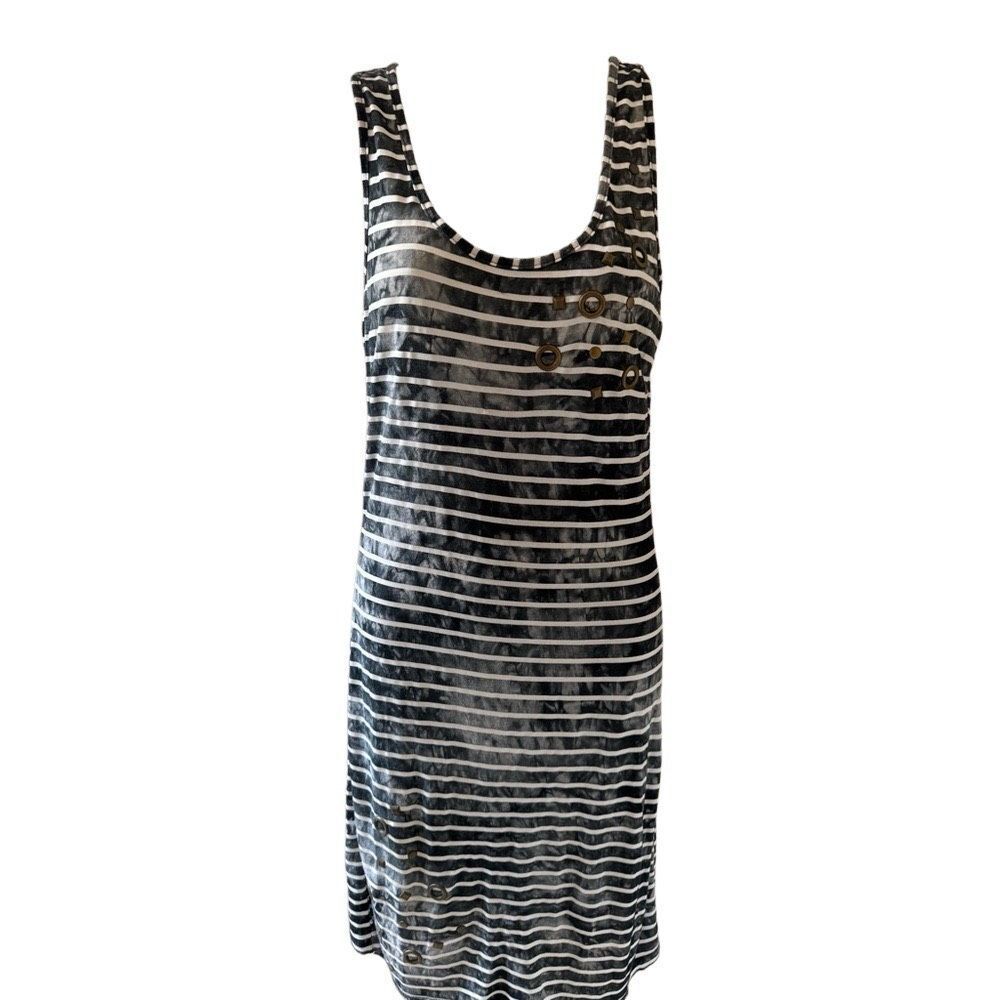 Striped Tie-Dye Tank Dress